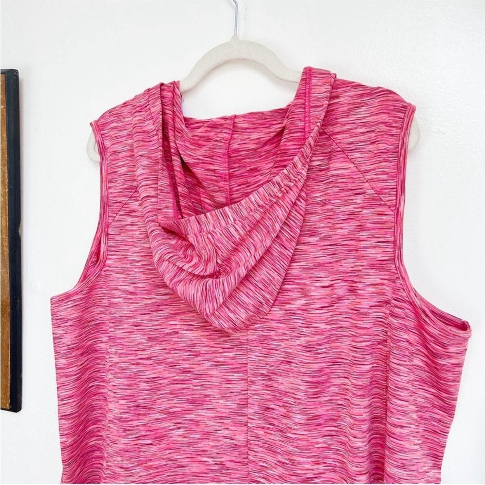 Lane Bryant Pink Space-Dye V-Neck Sleeveless Tunic Dress - Picture 9 of 11